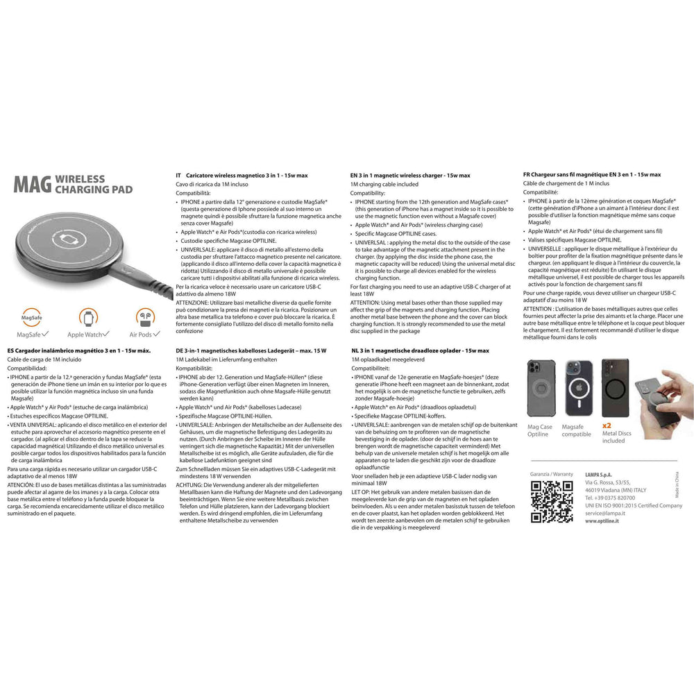 Optiline mag, 3-in-1 magnetische draadloze oplader