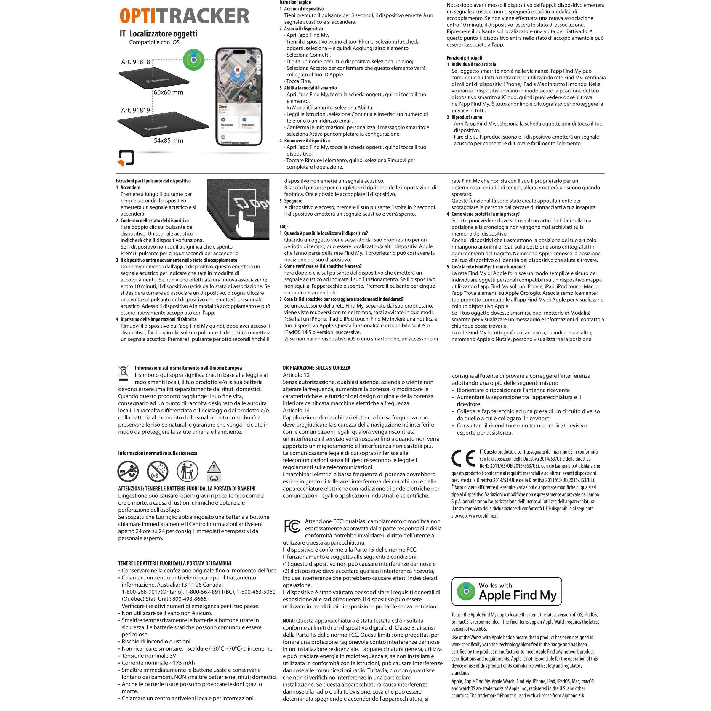 Optiline tracker compacte, ultradunne kleeflocator