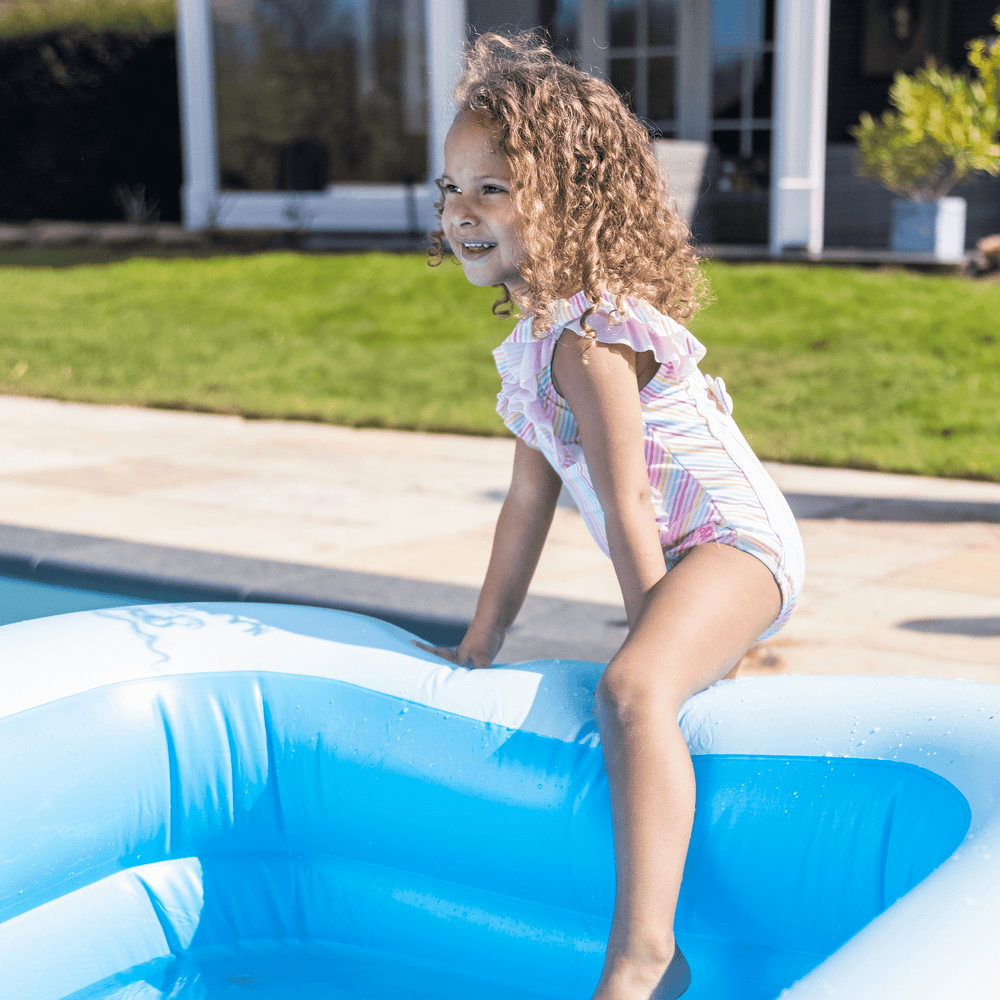 Swim essentials - zwembad - 210 x 132 cm - blauw - kind