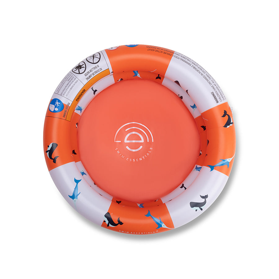 Oceaanstrepen | rood met babyzwembad ø 60 cm