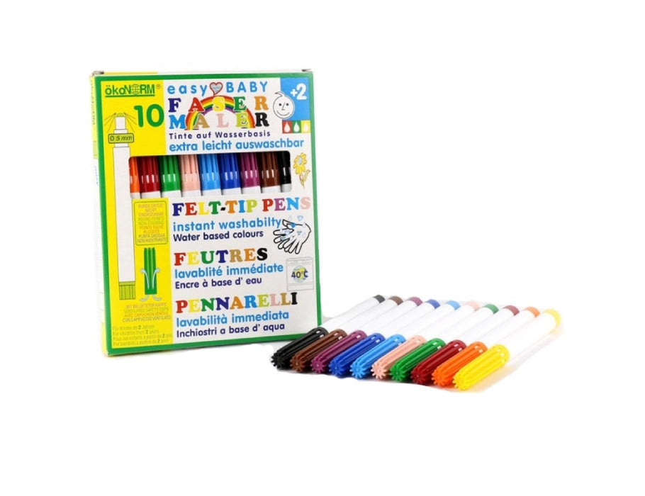 Ökonorm easy baby viltstiften - uitwasbaar - 10 stuks