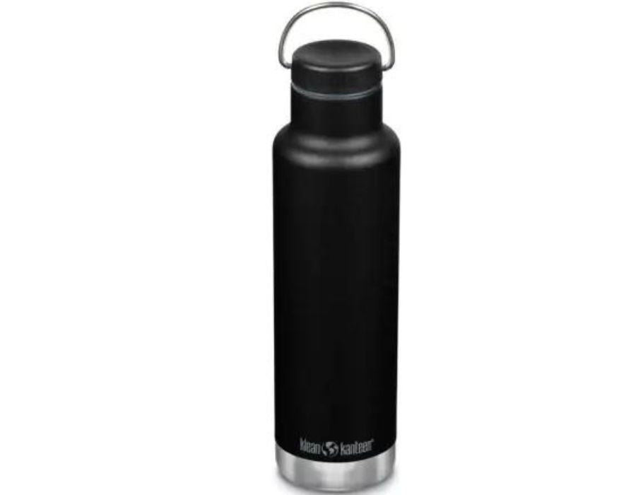 Klean kanteen thermosfles - klassiek - zwart - met ringdop - 592 ml (20 oz)