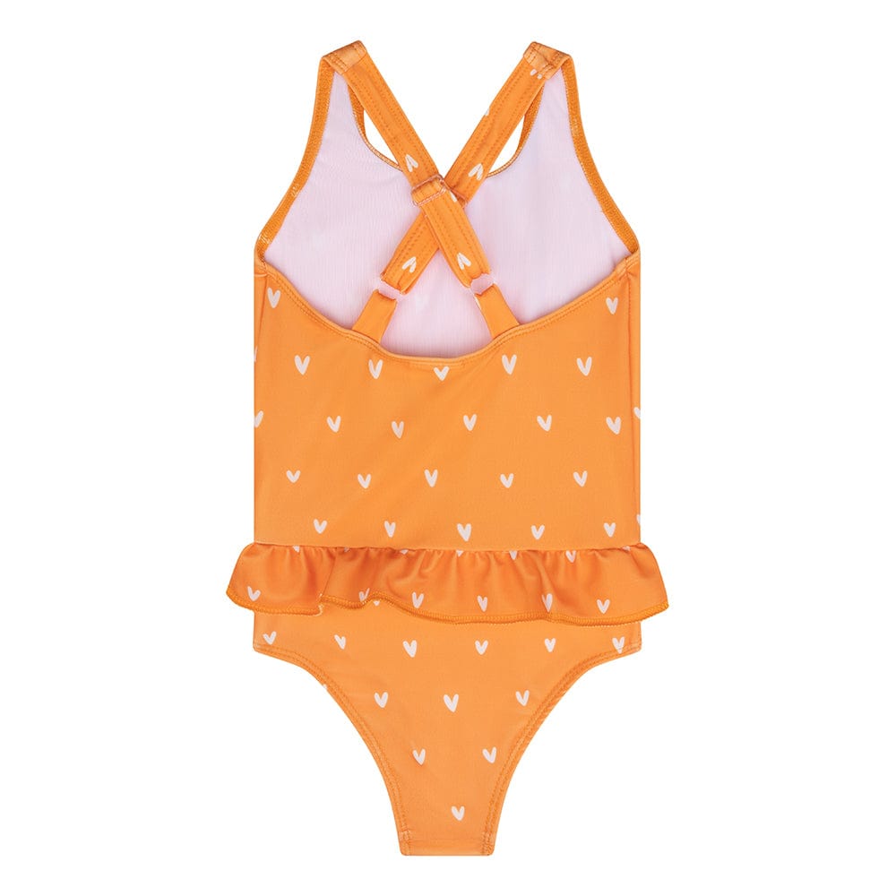 Oranje kus | oranje meisjes uv-badpak
