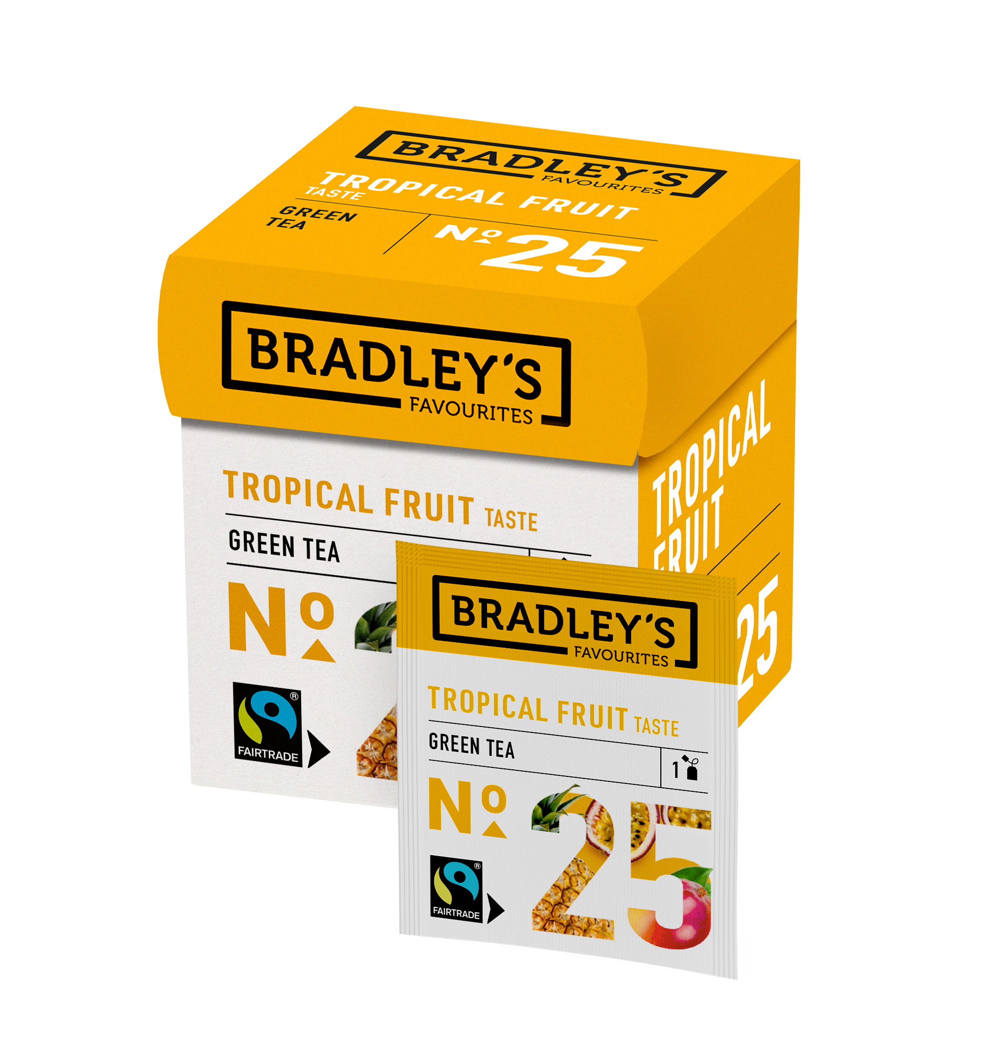 Bradley's favourites green tea tropical fruit no. 25 (72x 1,75 gr)