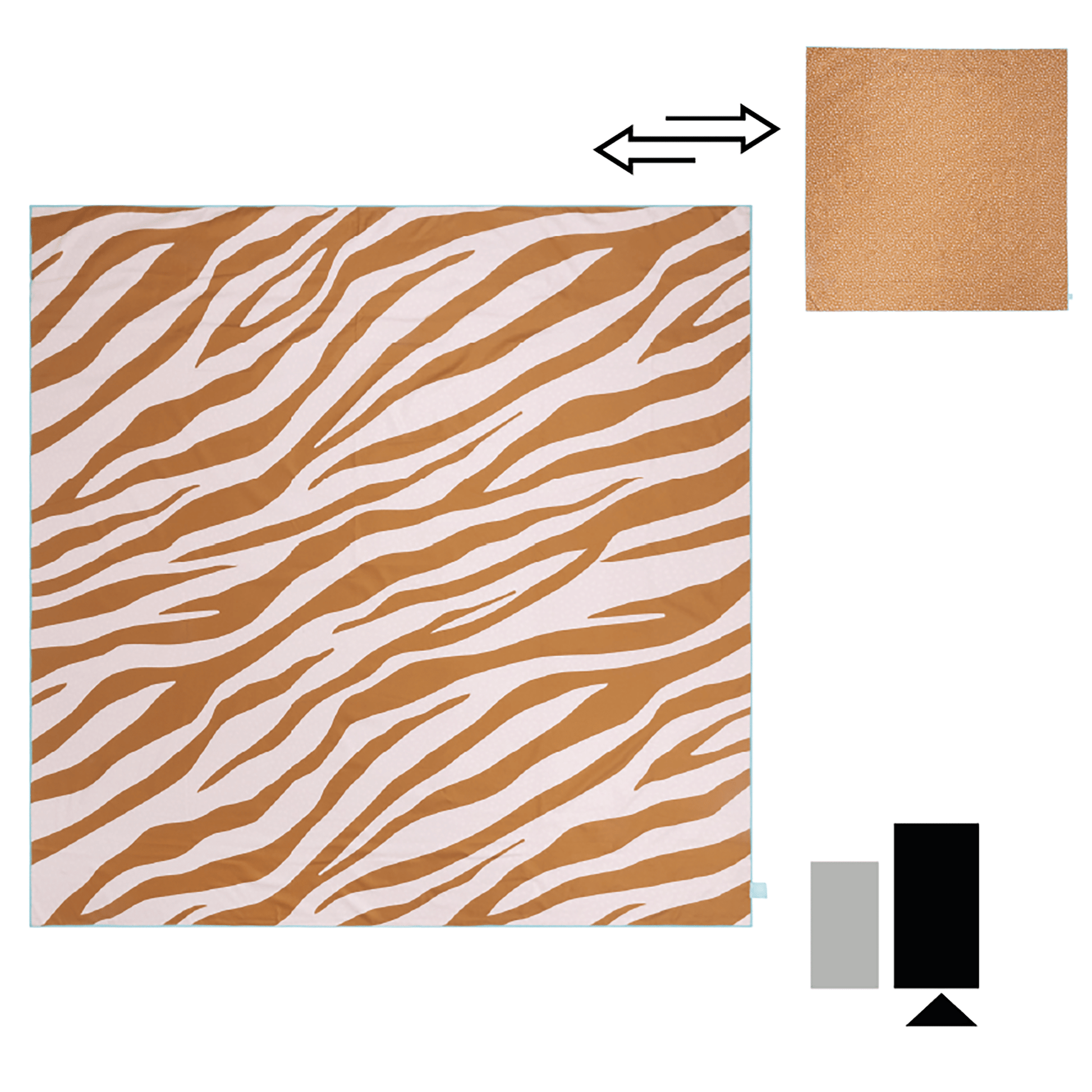Levendige strepen | oranje microvezeldoek 180 x 180 cm