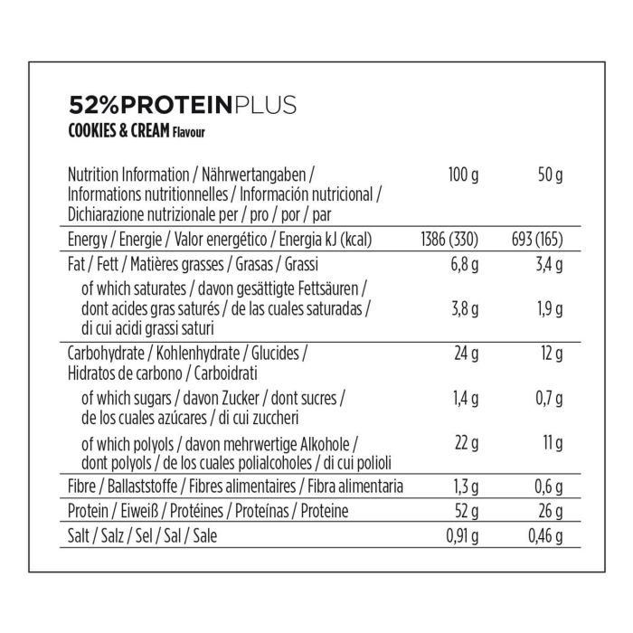 Powerbar 52% protein+ (20 x 50gr) - cookies cream
