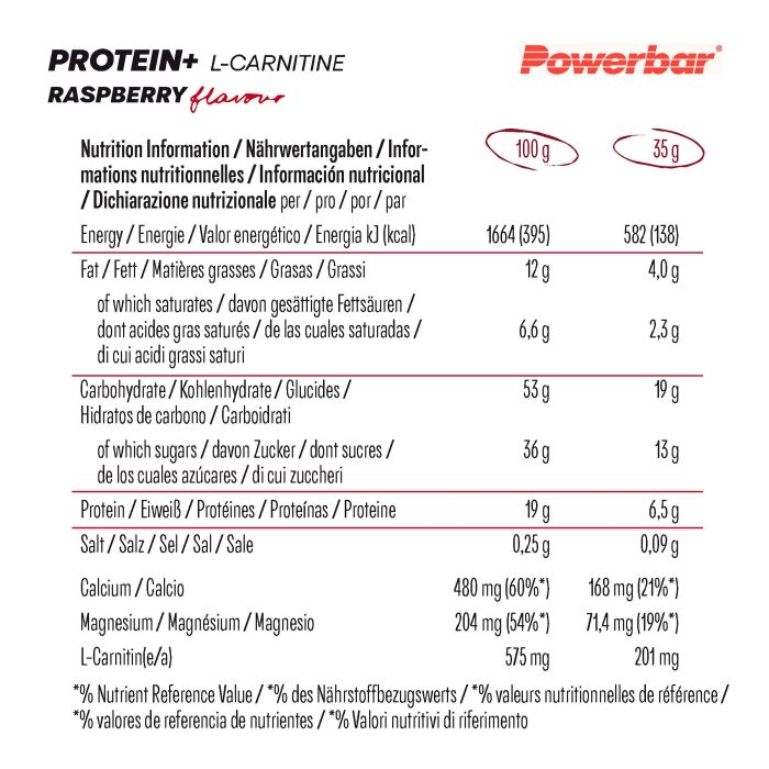 Powerbar protein+ l-carnitine (30 x 35gr) - raspberry-yoghurt