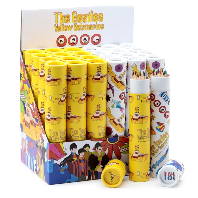 The Beatles Yellow Submarine - grote tekenkoker 12 kleurpotloden