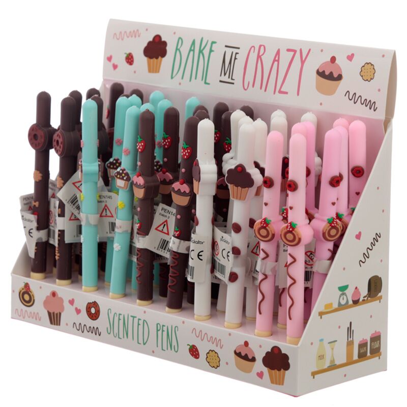 Cake geparfumeerde fijnschrijver pen - zwart