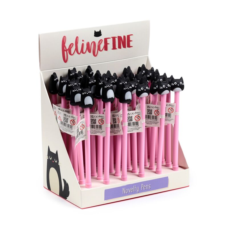 Feline fijne kat fijnschrijver pen - zwart