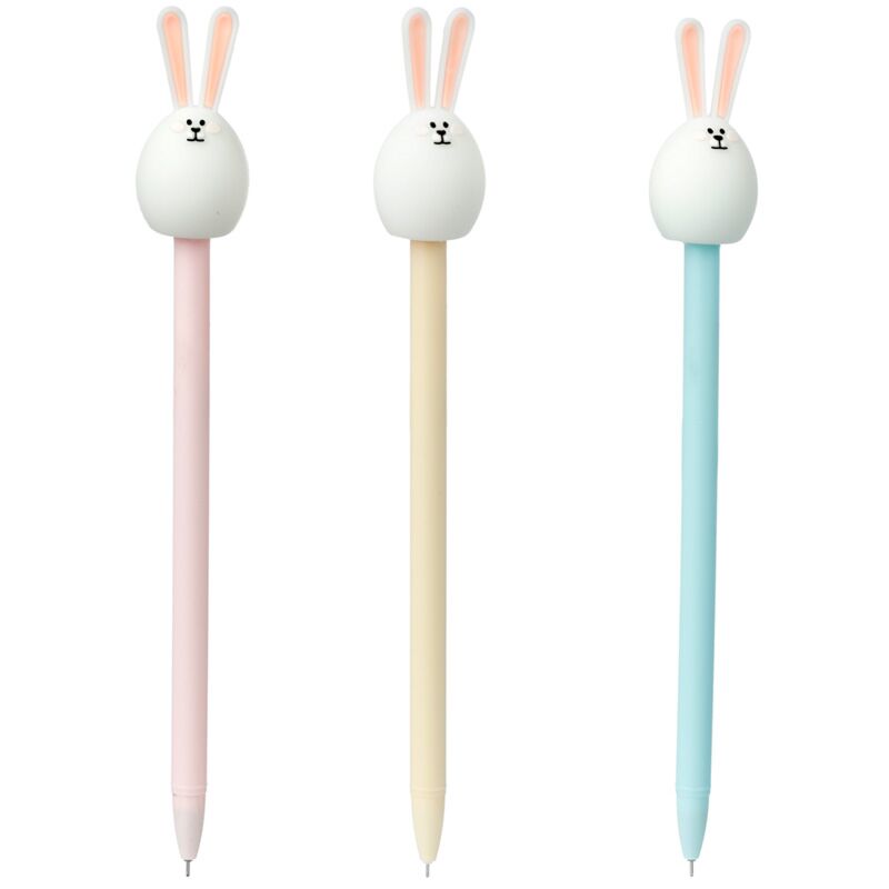 Adoramals konijn fijnschrijver pen - zwart