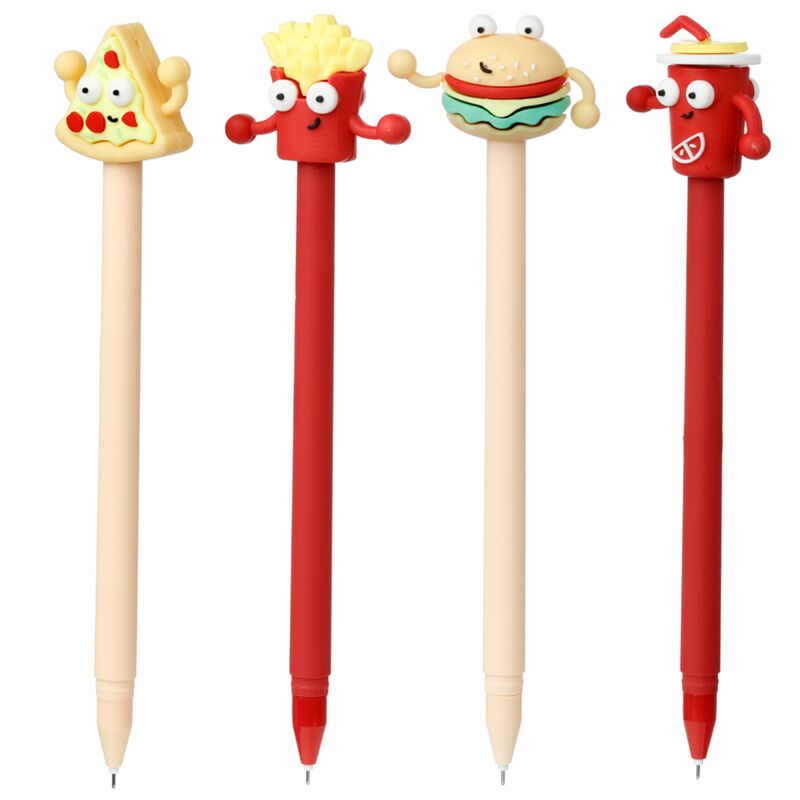 Fastfood fijnschrijver pen - zwart