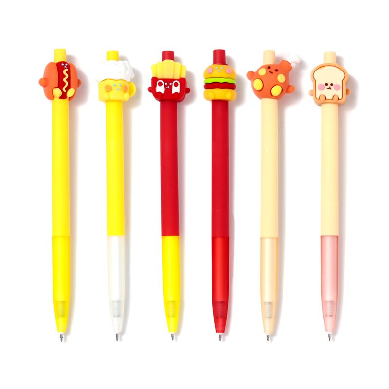 Foodiemals fast food fijnschrijver pen - zwart