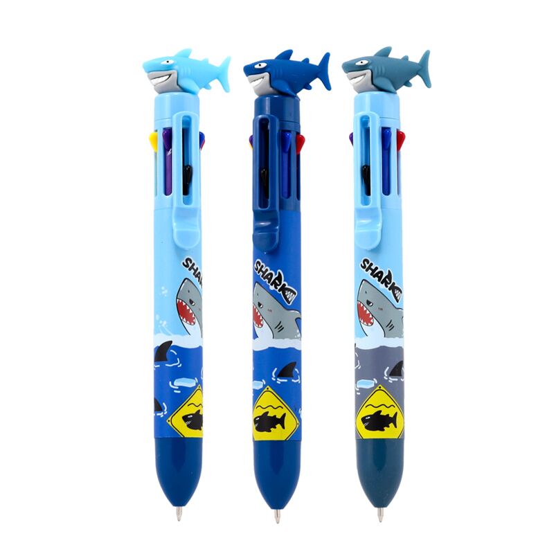 Haai meerkleurige pen (8 kleuren)