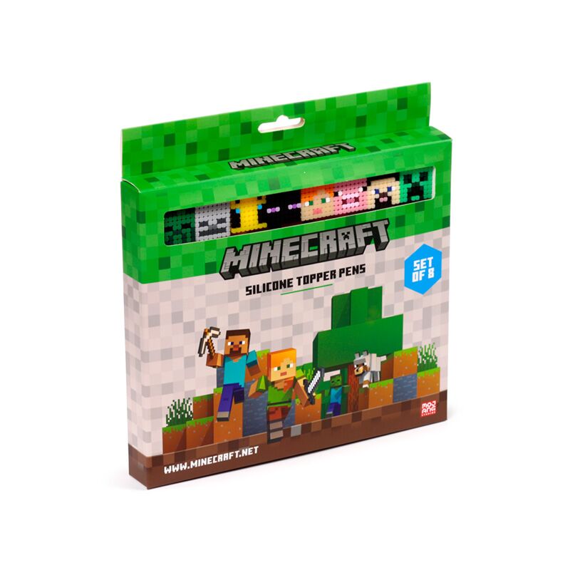 Union 8-delige minecraft fijnschrijver pen siliconen top