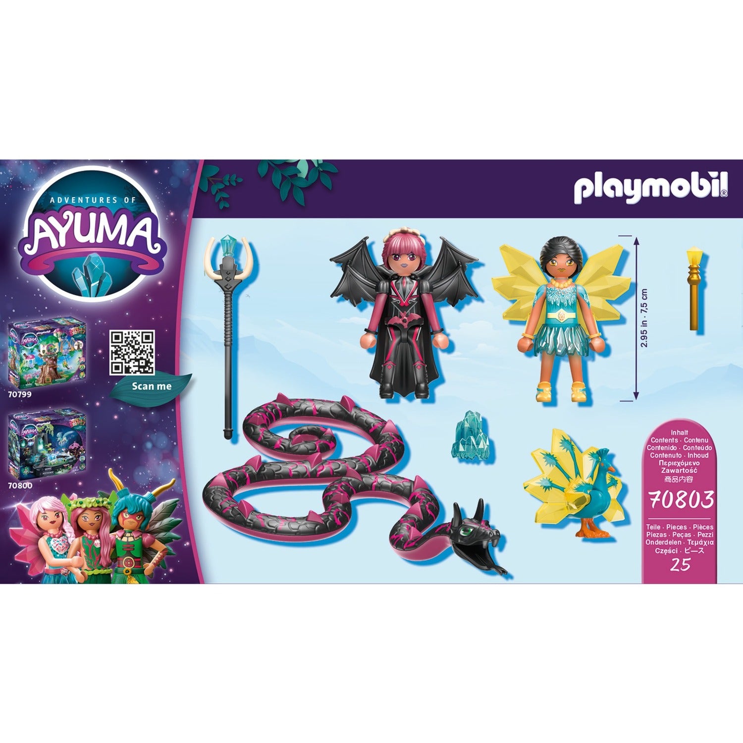 PLAYMOBIL PLAYMOBIL Ayuma Crystal Fairy en Bat Fairy met totemdieren