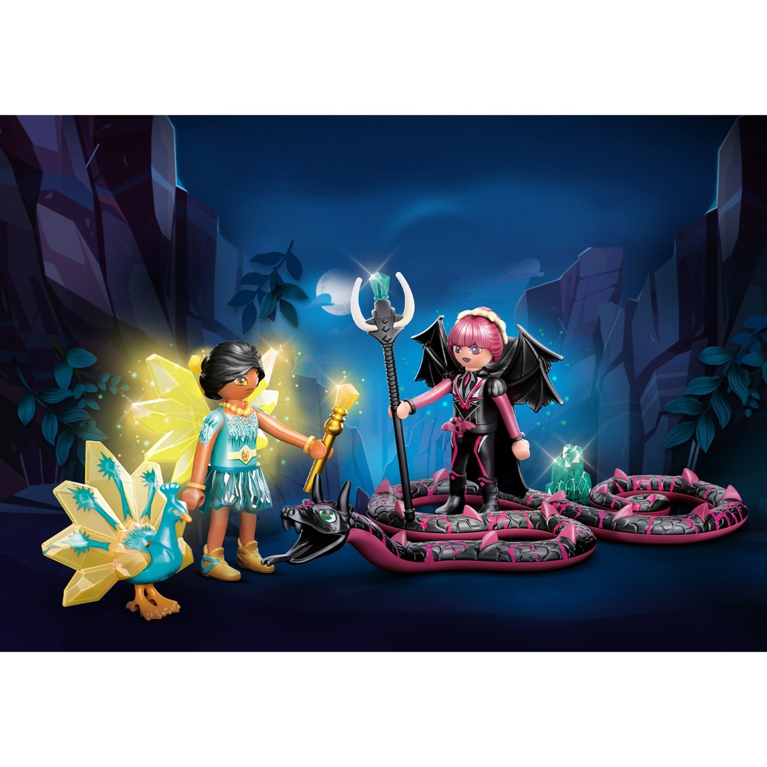 PLAYMOBIL PLAYMOBIL Ayuma Crystal Fairy en Bat Fairy met totemdieren