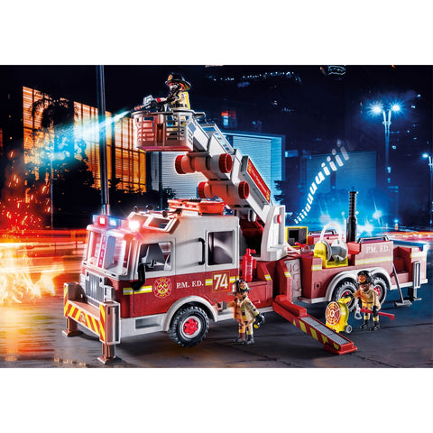 Playmobil Action Heroes Brandweerwagen: US Tower Ladder - 70935