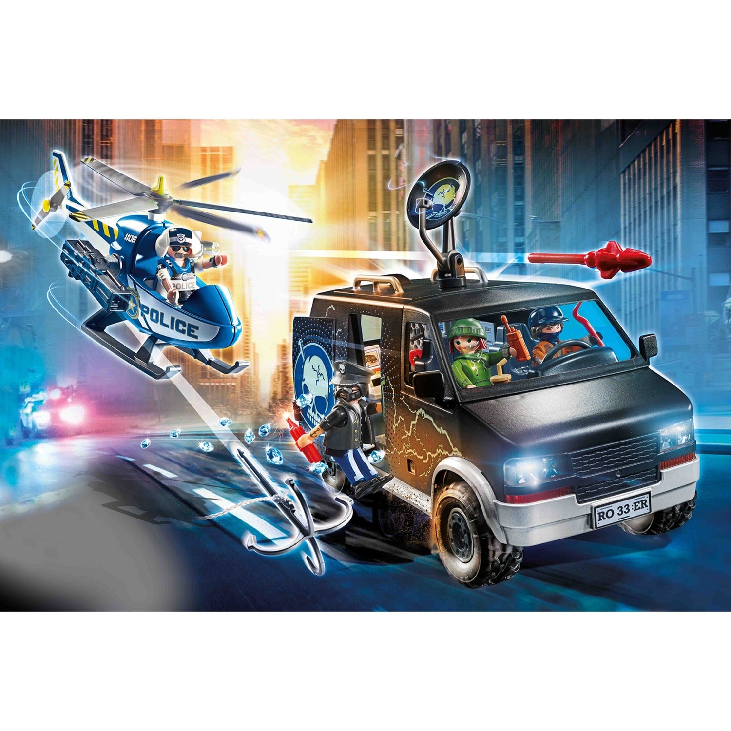 PLAYMOBIL PLAYMOBIL City Action Politiehelikopter: achtervolging van