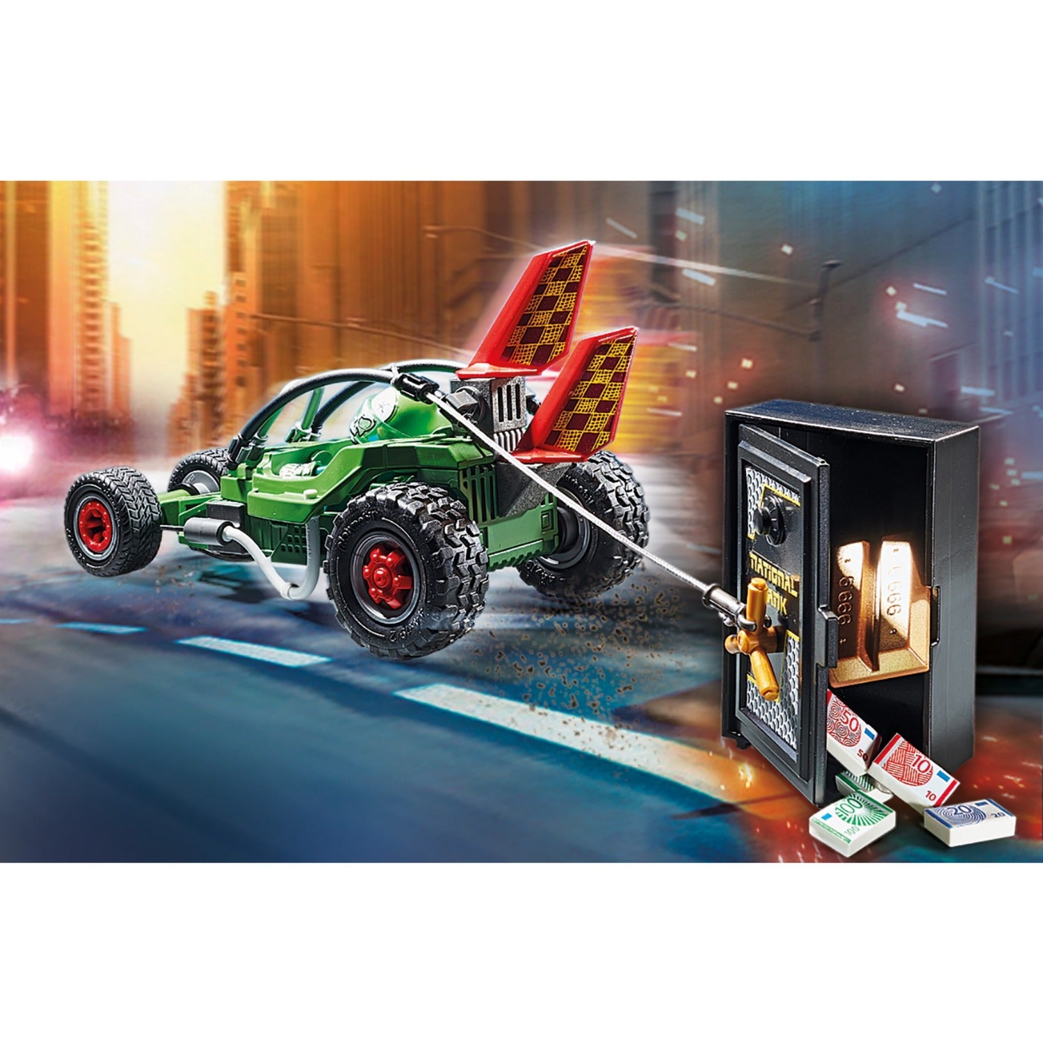 PLAYMOBIL City Action Politiekart Achtervolging van de Kluisrover 70577