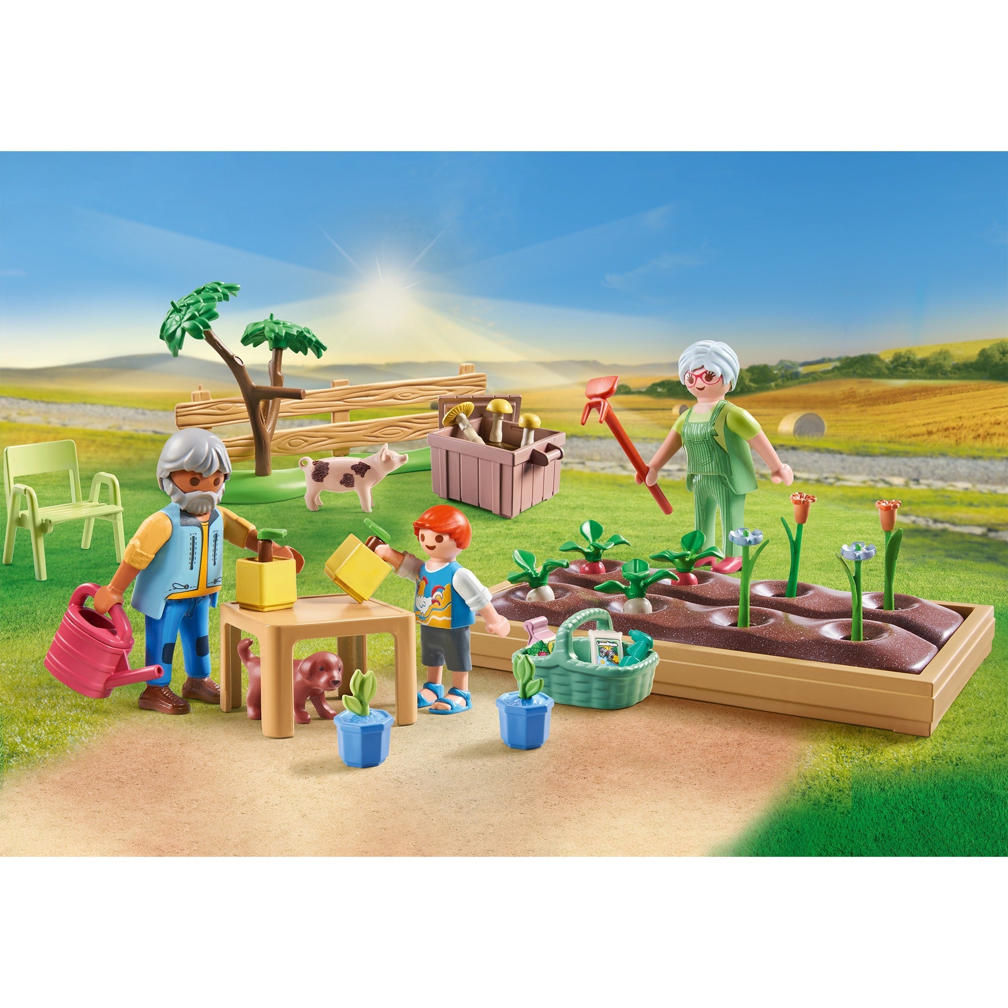 PLAYMOBIL PLAYMOBIL Landelijke Idyllische Moestuin Bij de Grootouders 71443
