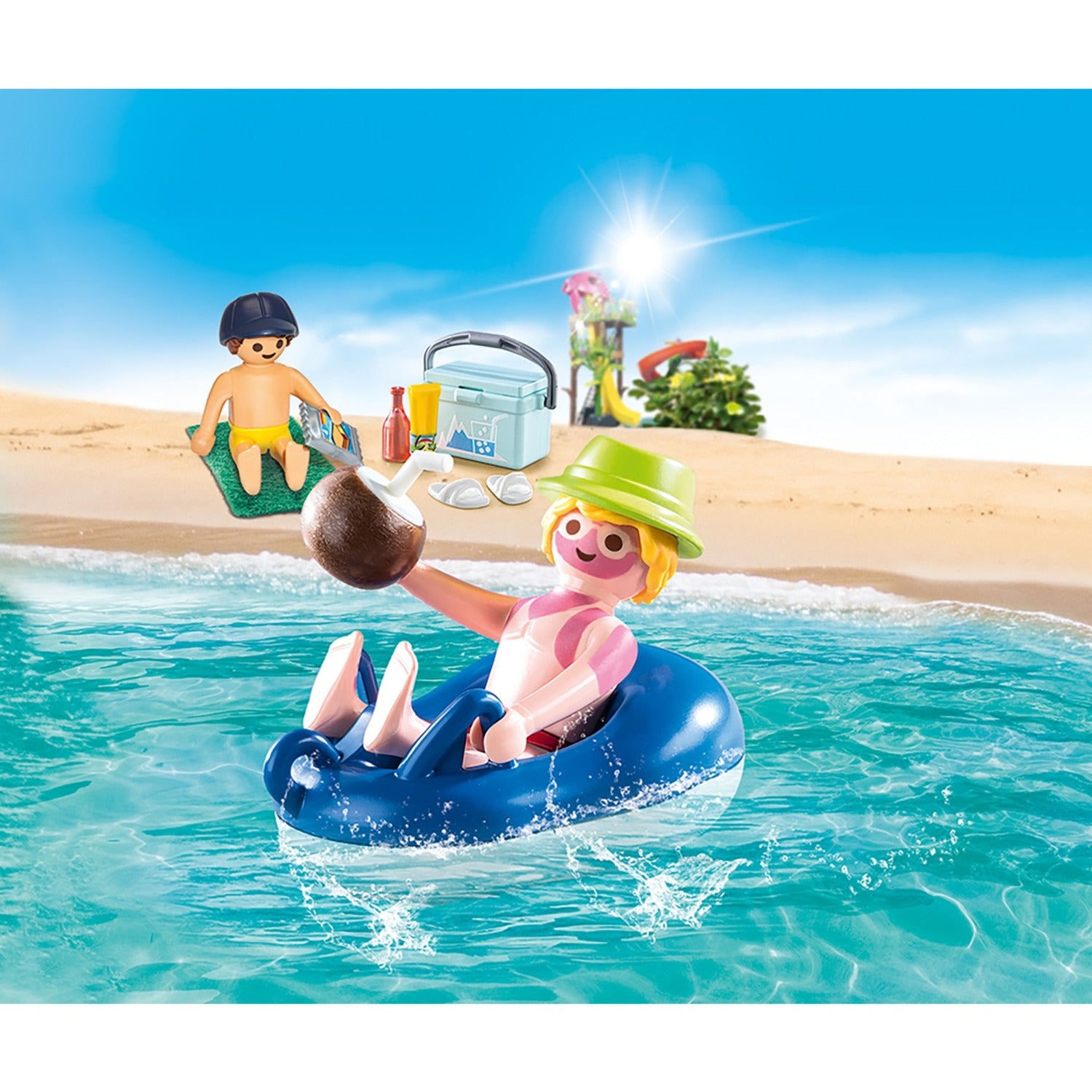 PLAYMOBIL Family Fun Badgast met Zwembanden 70112