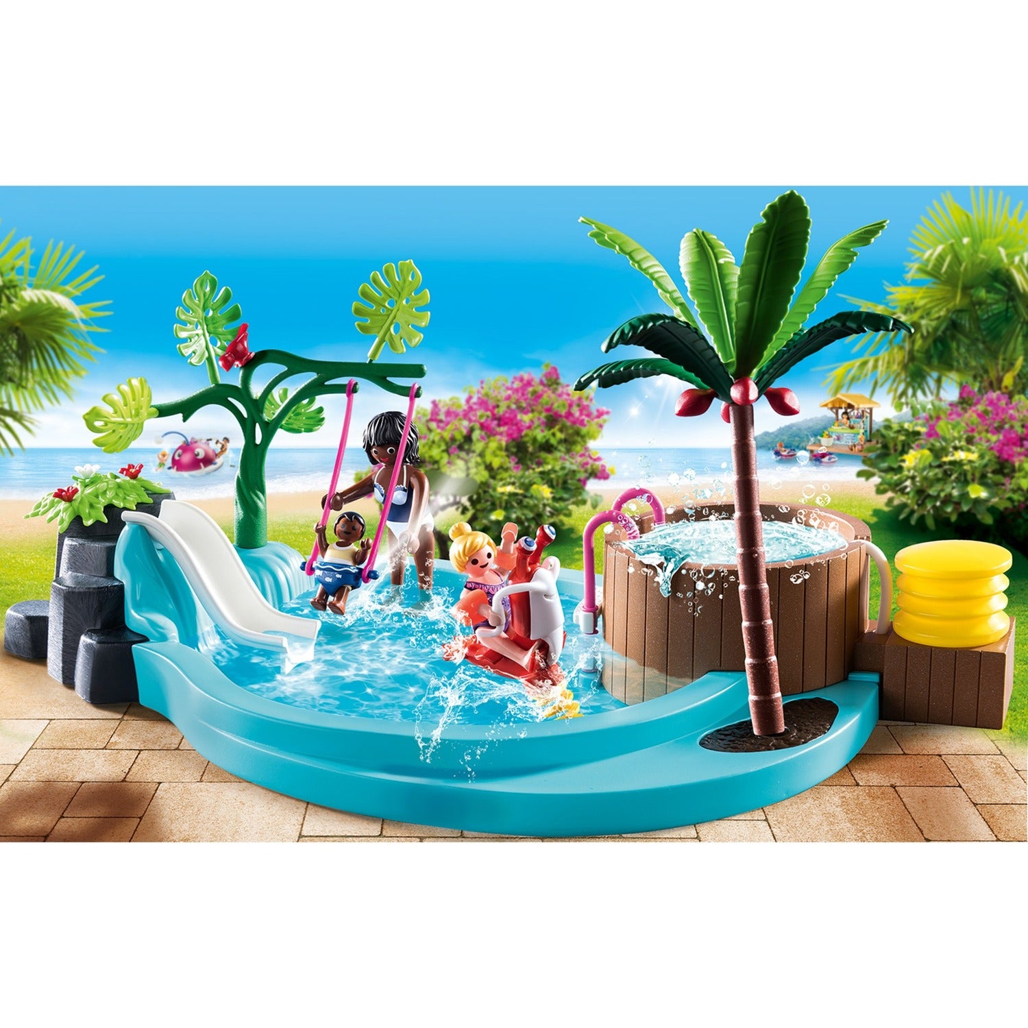 PLAYMOBIL Family Fun Kinderzwembad met Whirlpool 70611
