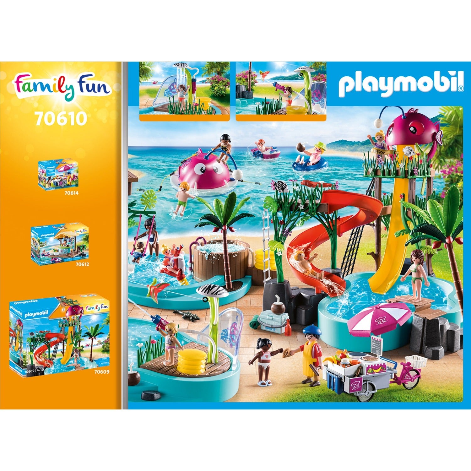 PLAYMOBIL Family Fun Zwembad met Watersplash 70610