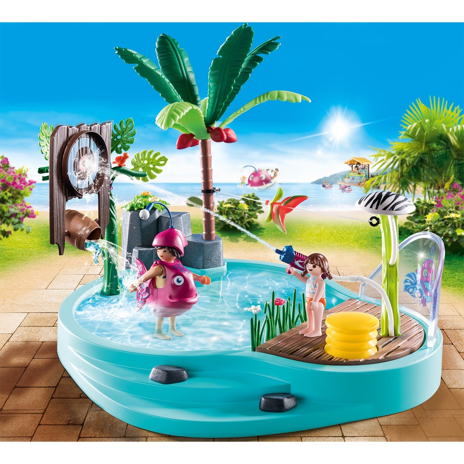 PLAYMOBIL Family Fun Zwembad met Watersplash 70610