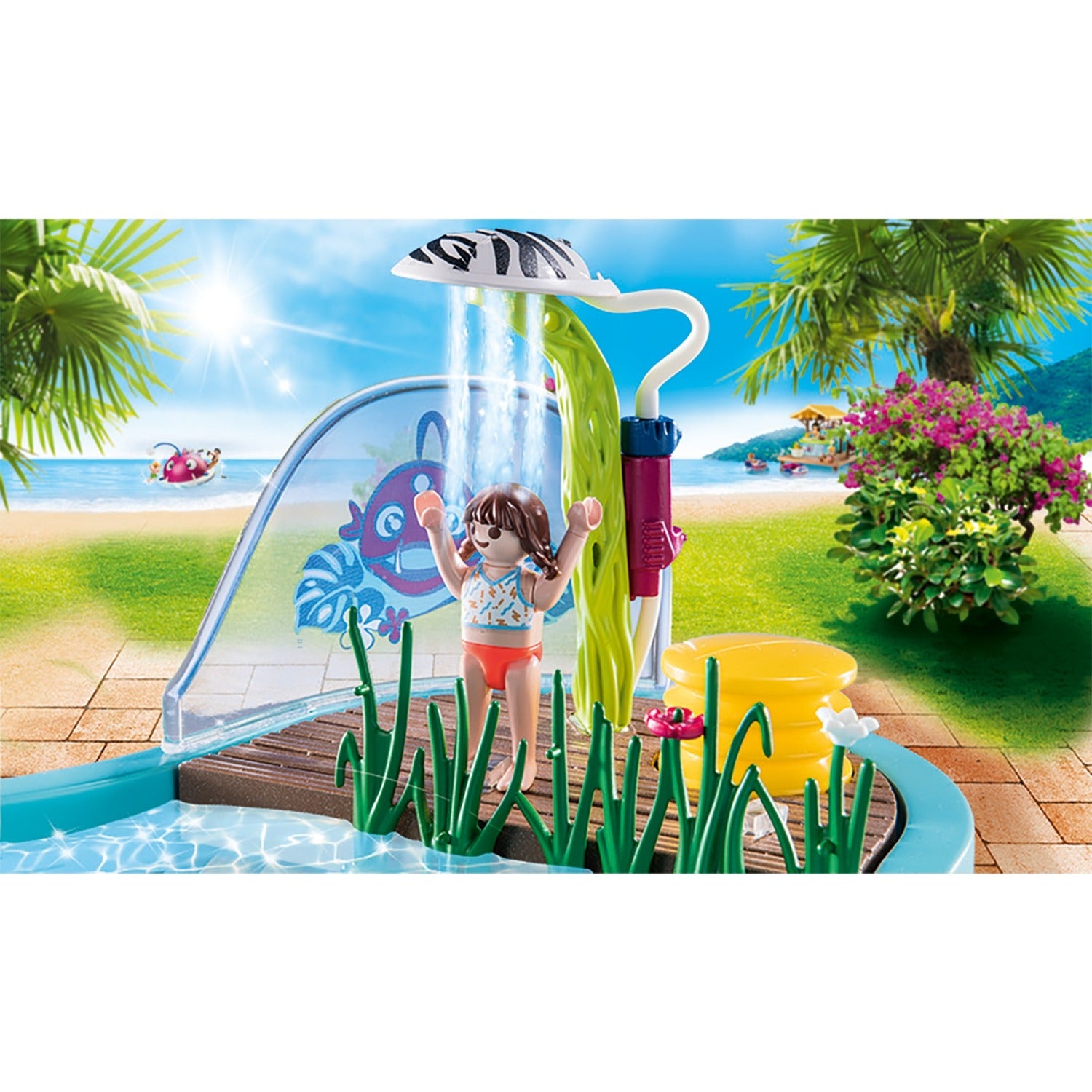 PLAYMOBIL Family Fun Zwembad met Watersplash 70610