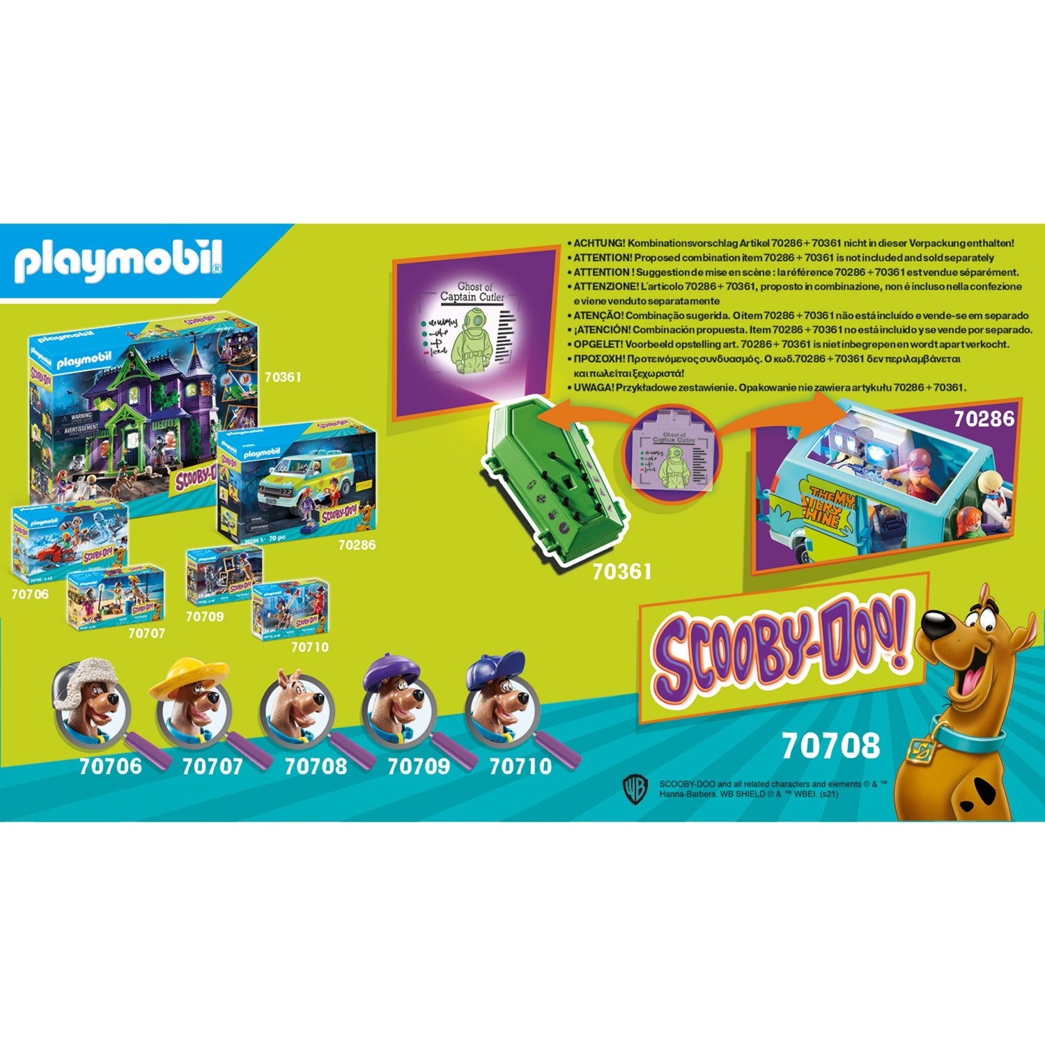 PLAYMOBIL PLAYMOBIL SCOOBY-DOO! Avontuur ontmoette Geest van Kapitein Cutler