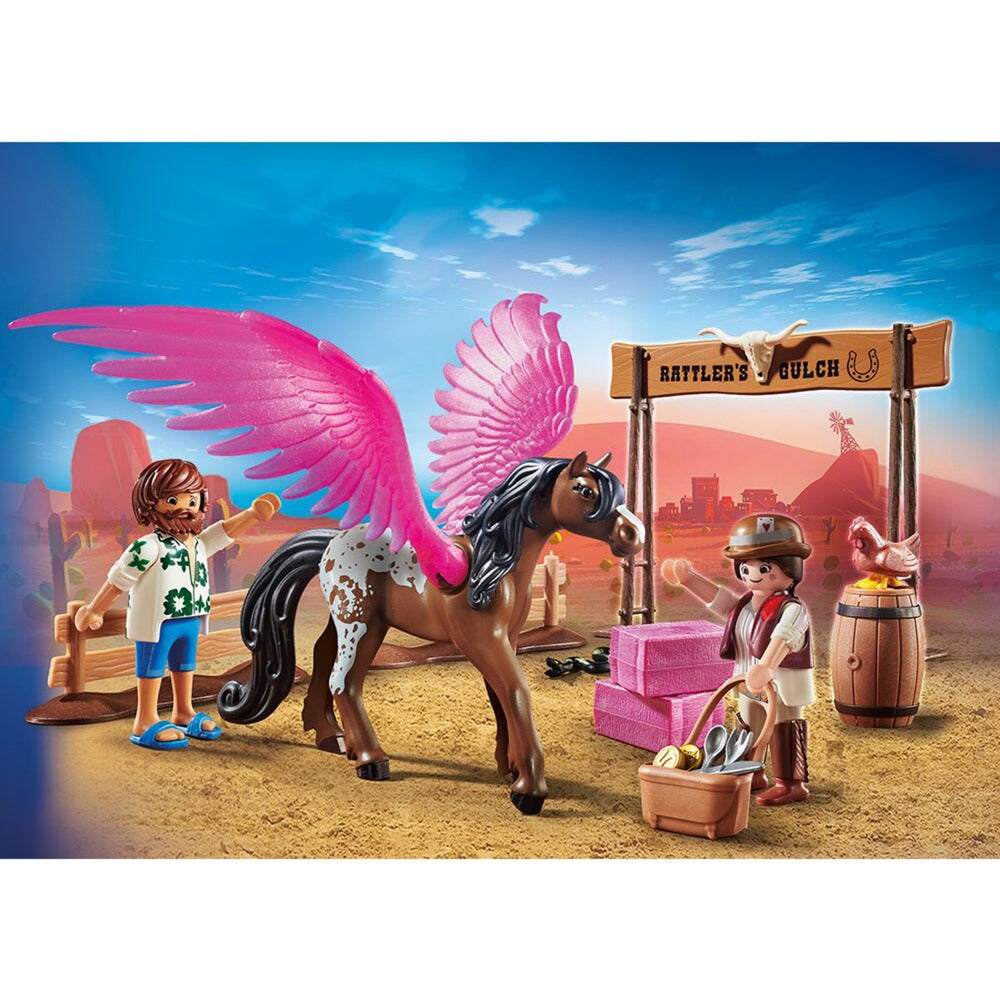 PLAYMOBIL PLAYMOBIL DE FILM Marla en Del met gevleugeld paard