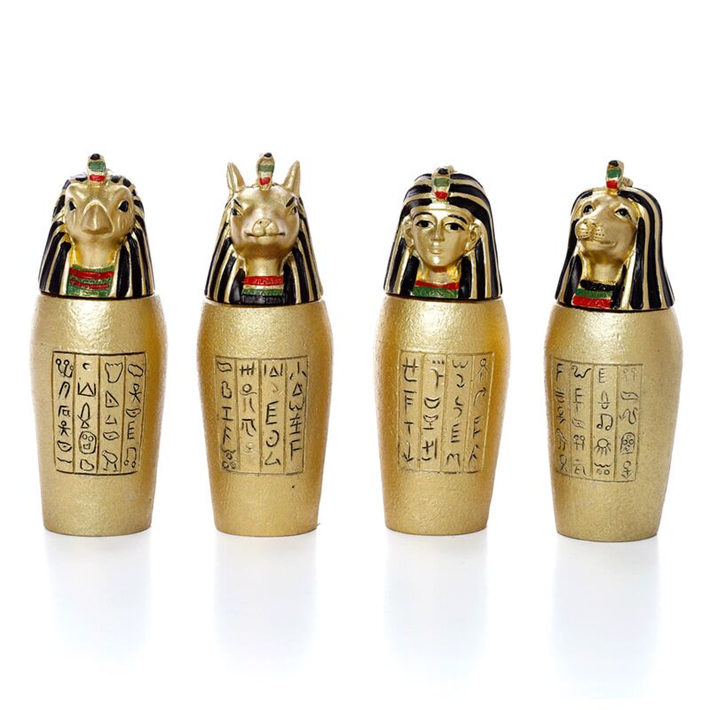 Egyptische mummie kruik goudkleurig