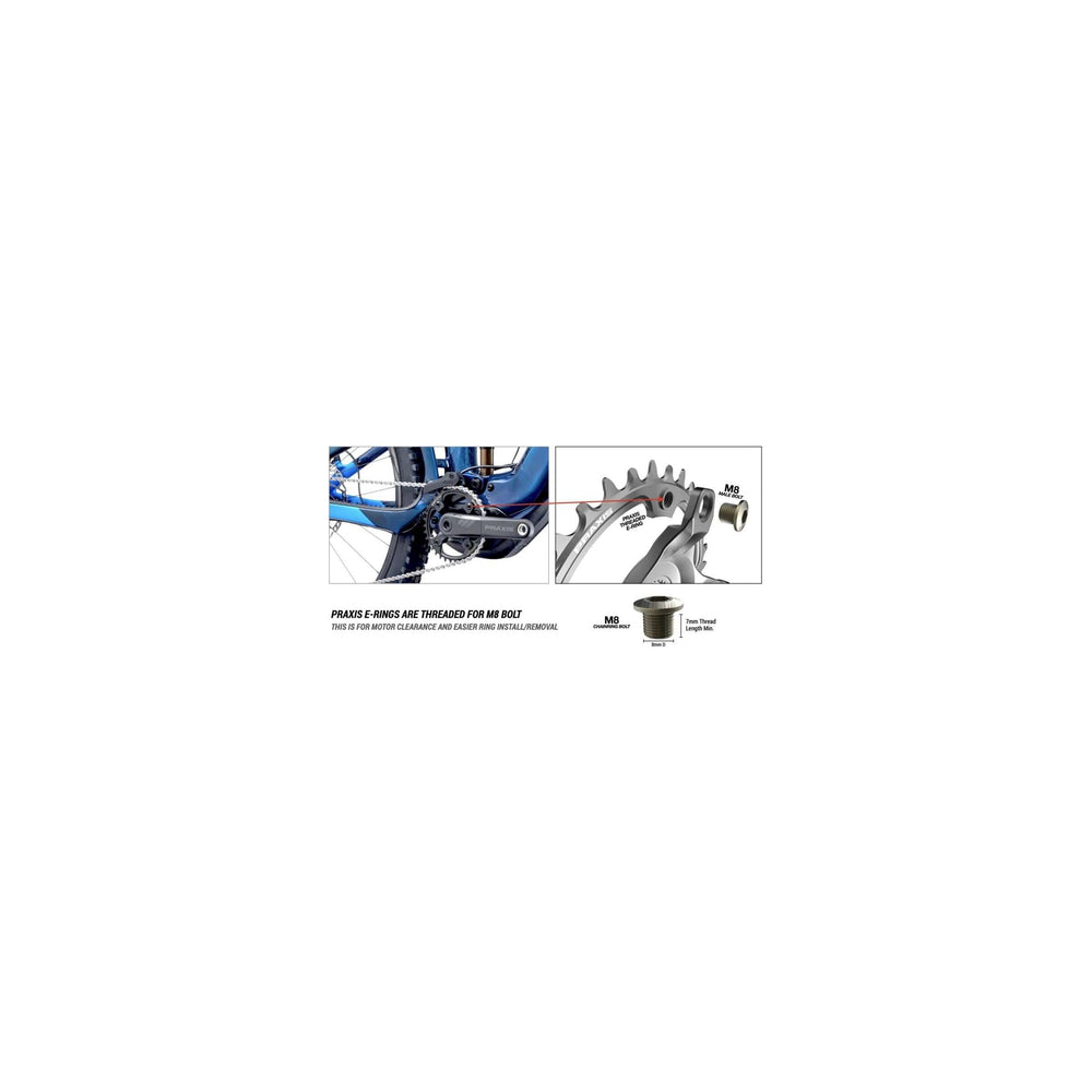Praxis kettingblad 1x e-ring 104bcd m8 36t staal 10 11 12sp