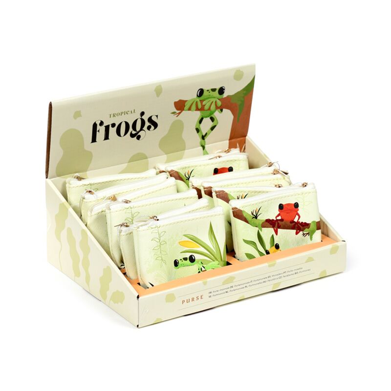 Tropische kikkers pvc portomonnee