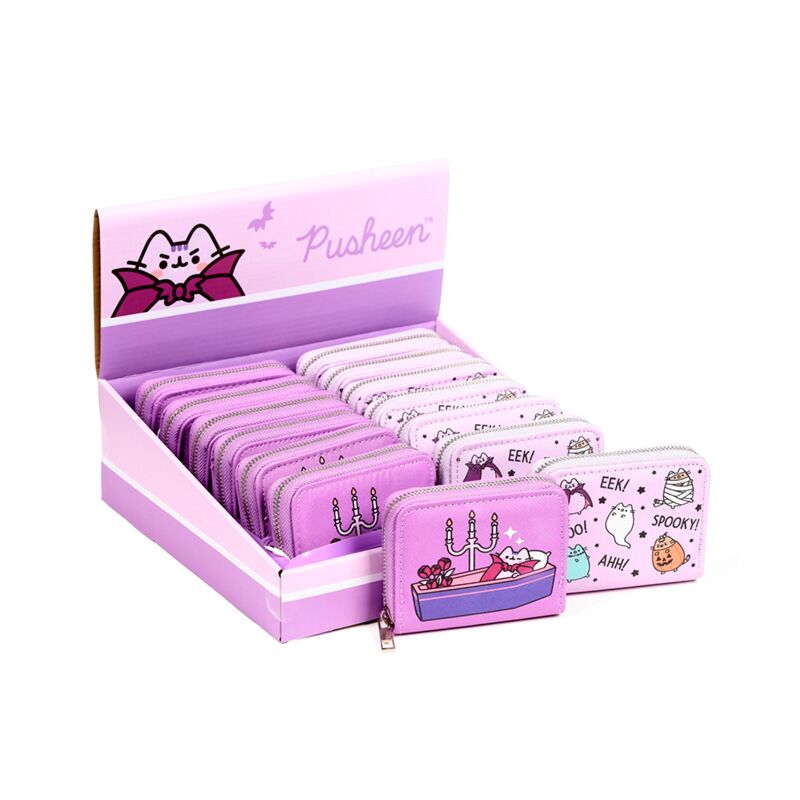 Pusheen de kat halloween rondrits portemonnee - klein