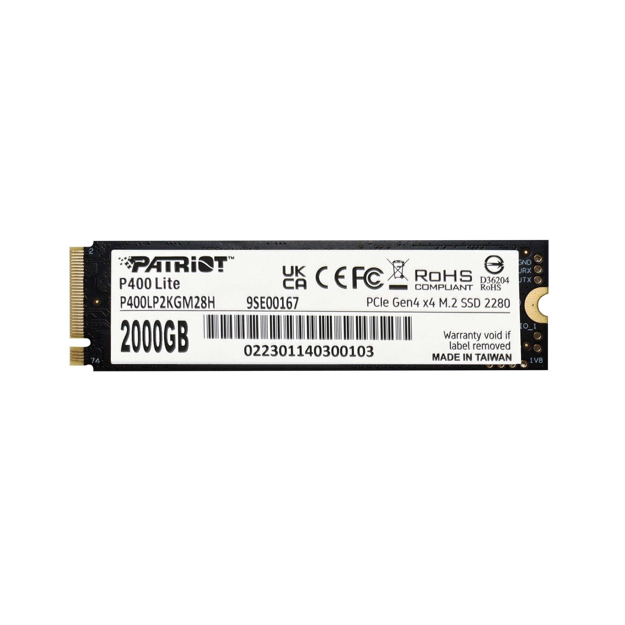 Patriot p400lp2kgm28h p400 ssd, 2 tb, m.2 2280, pcie gen4x4, 3500 mb s, 380.000 iops, grafeen shield
