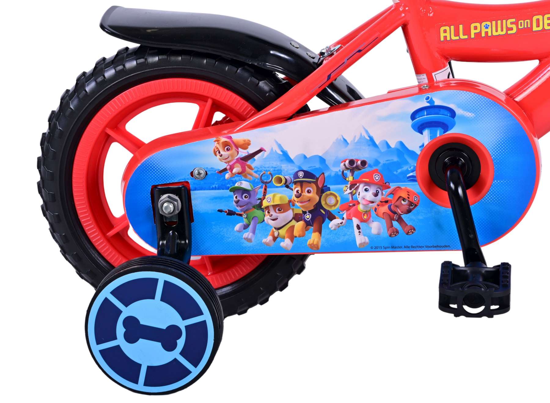 Paw Patrol Kinderfiets - Jongens - 10 inch - Rood Blauw - Doortrapper