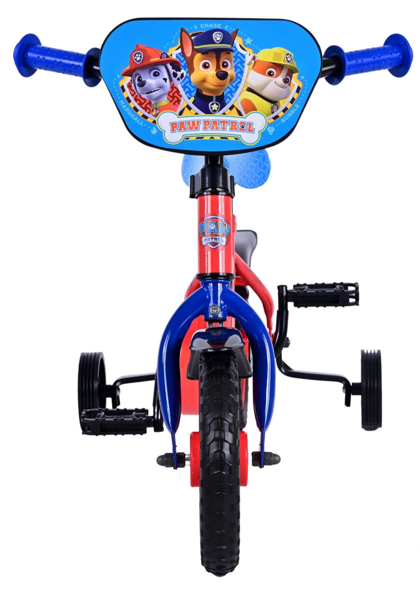 Paw Patrol Kinderfiets - Jongens - 10 inch - Rood Blauw - Doortrapper