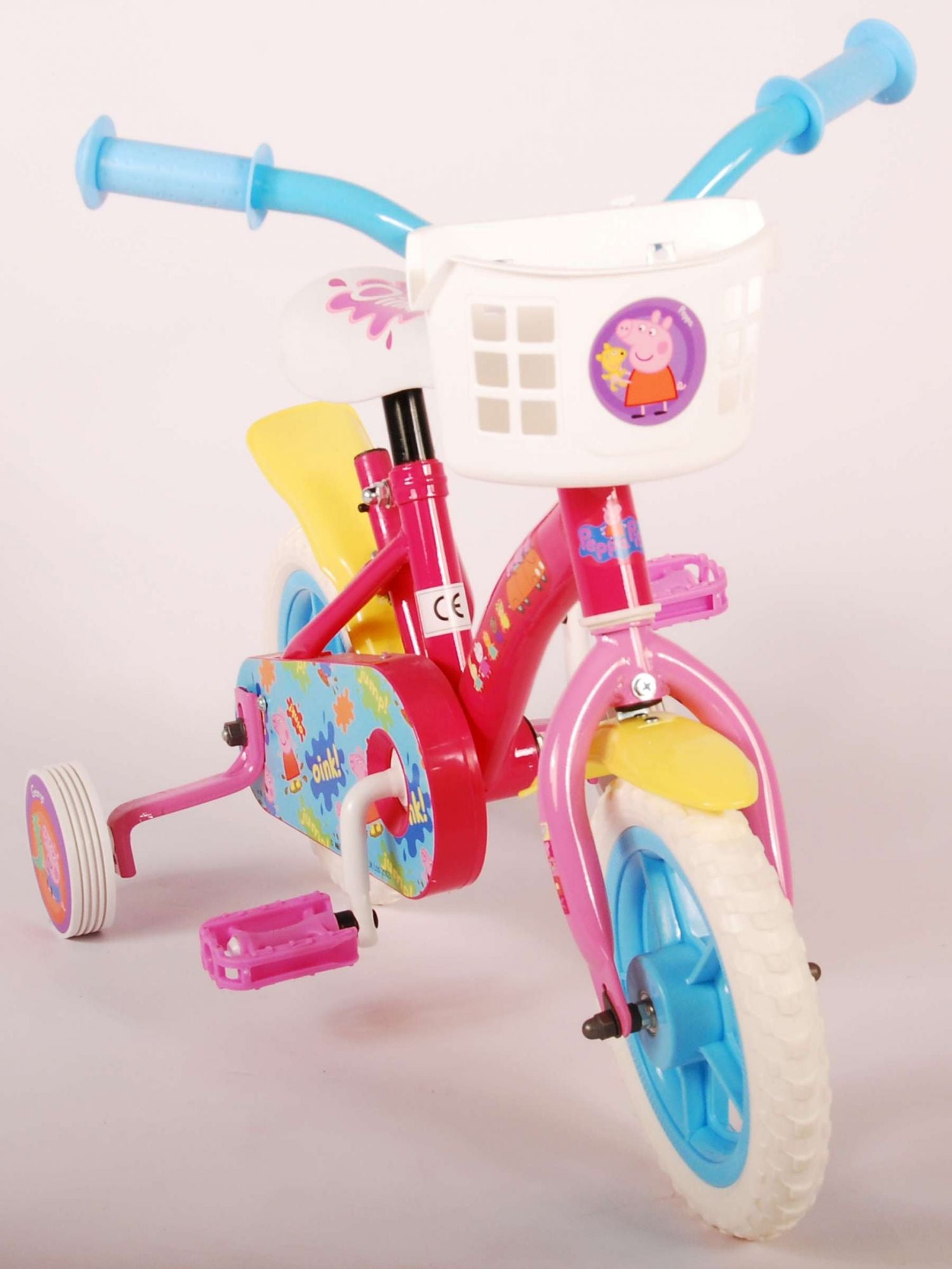 Peppa Pig Kinderfiets - Meisjes - 10 inch - Roze Blauw - Doortrapper