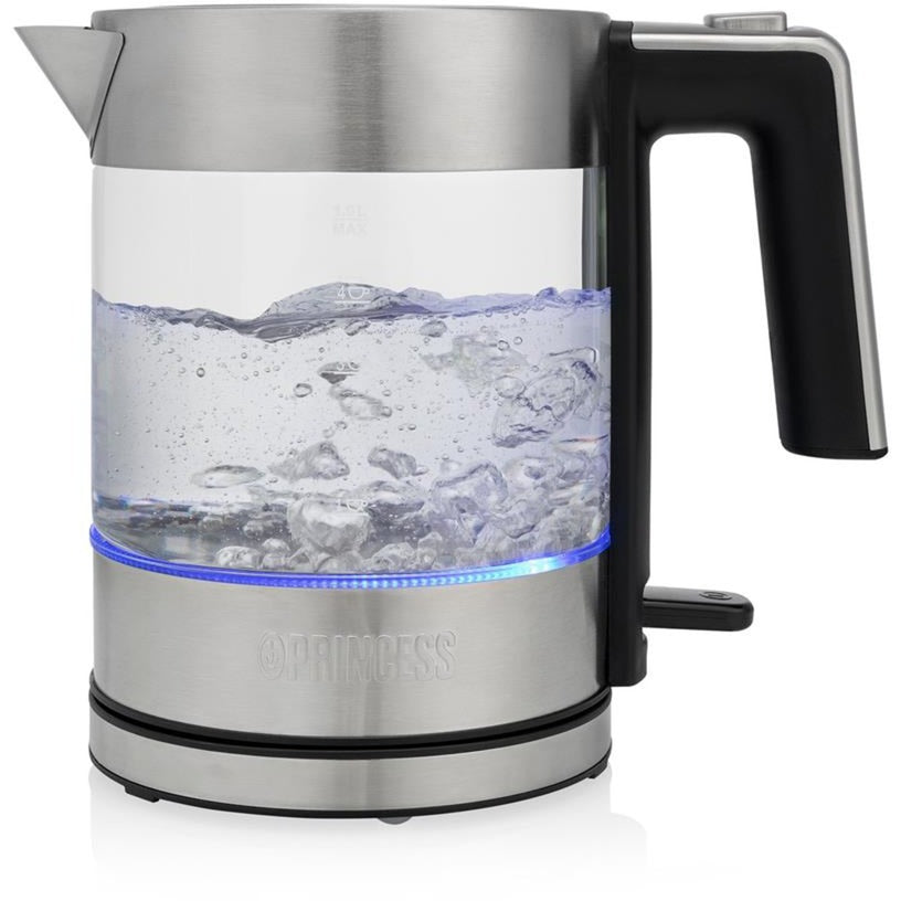 Princess 236040 glazen waterkoker brighton (transparant, 1 l)