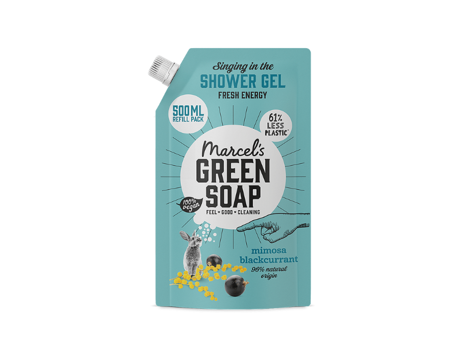 Marcels Green Soap Douchegel Mimosa Zwarte Bes Navulling 500ml