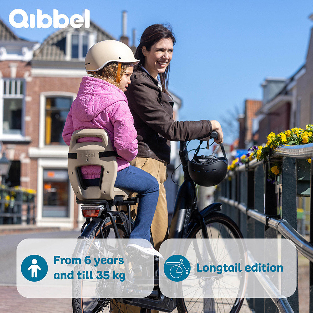 Qibbel achterzitje junior zwart zonder voetsteunen q380