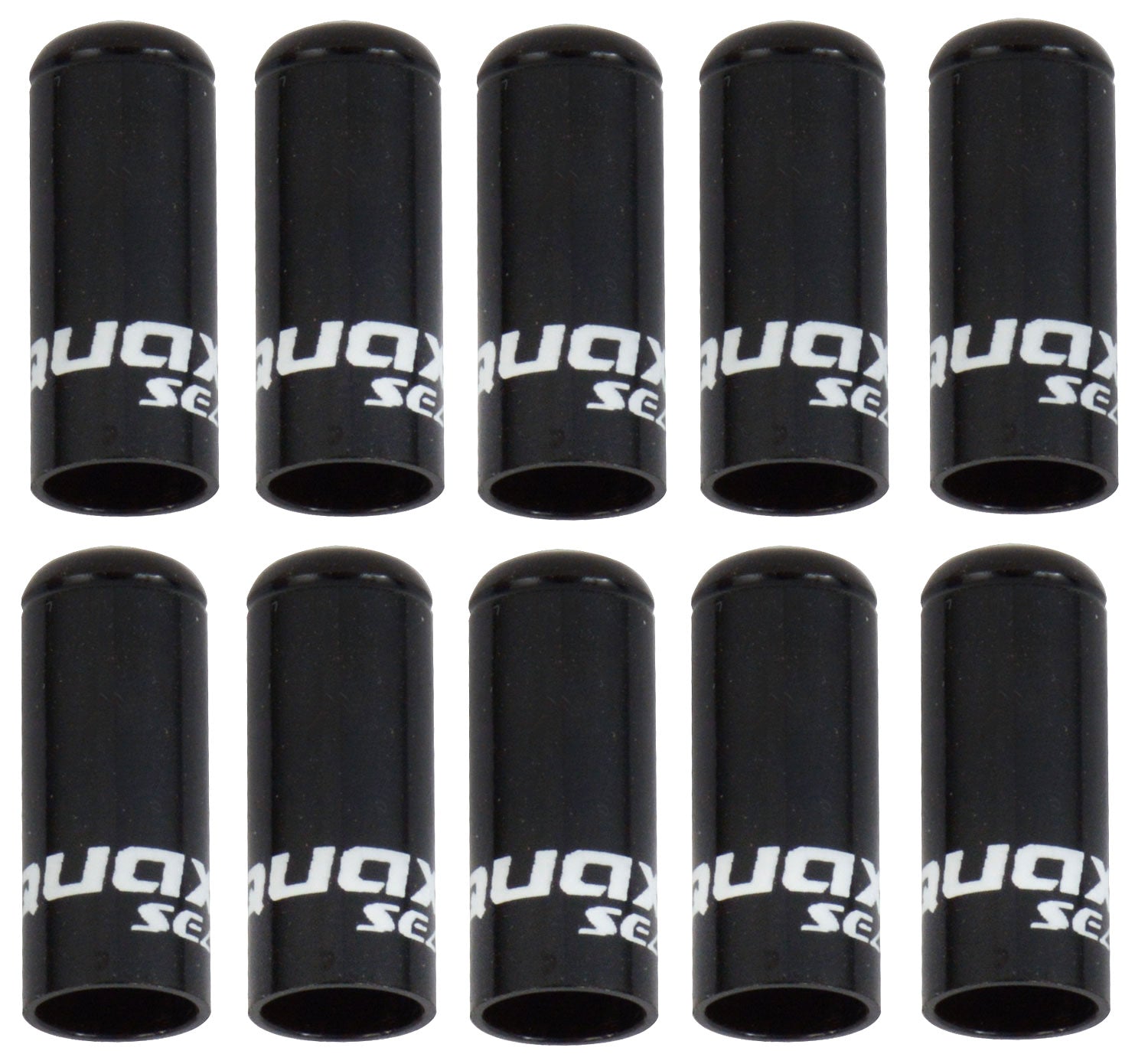 Quaxar aluminium end caps sealed 5 mm for outer brake cover (10 pieces) | schwarz