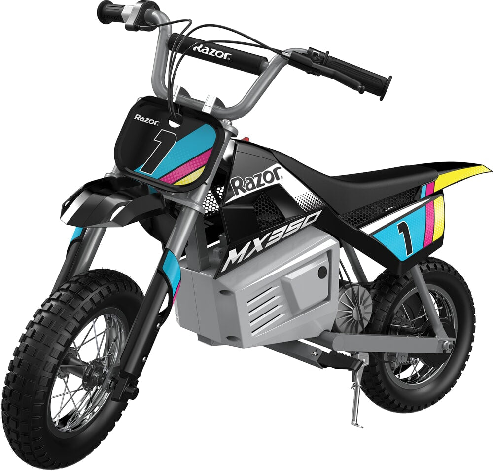 Step elek. dirt rocket mx350 - black + decal kit  (lithium) razor (15173806)