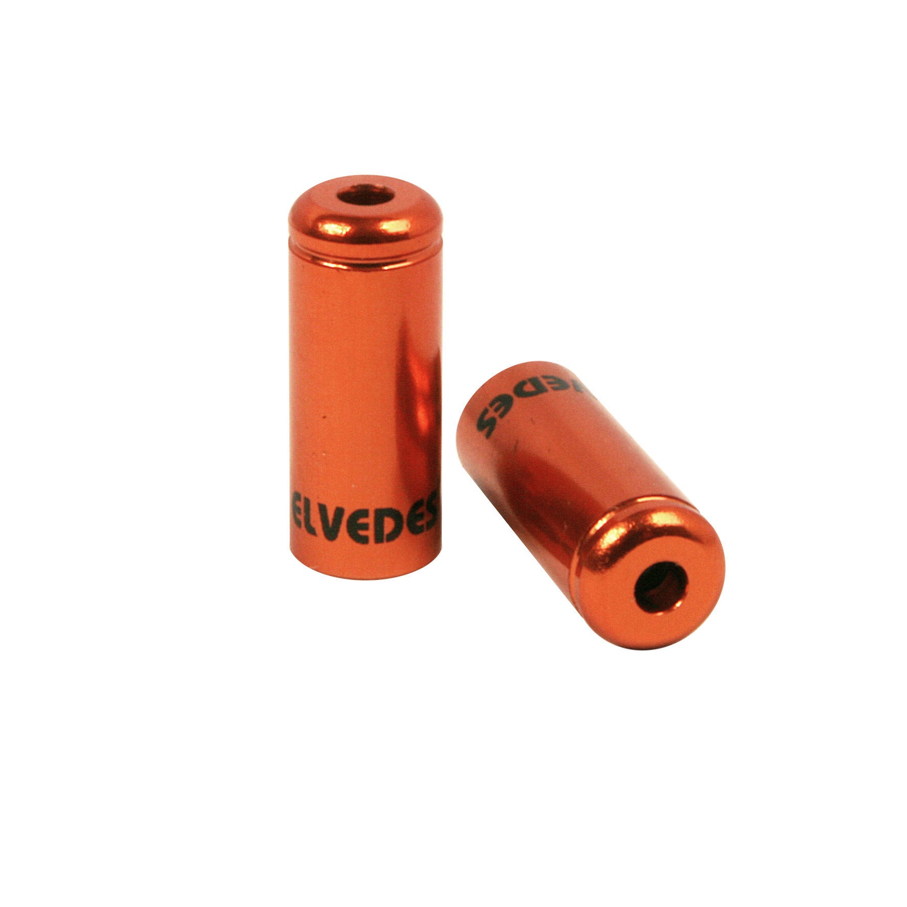 Elvedes cable end cap 5mm aluminum orange (10 pcs)