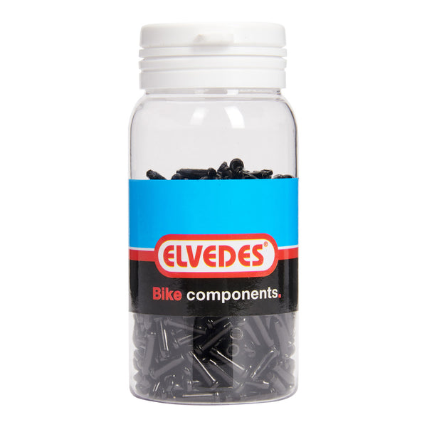 Elvedes Anti-Fray End Caps 2.3mm Alu Black (500pcs)