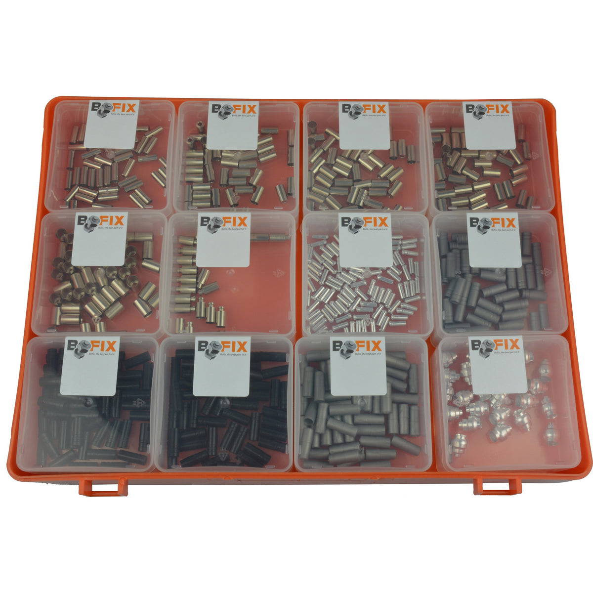 Bofix 242900 Assortiment de boîtes 12 compartiments Chapeaux de câble