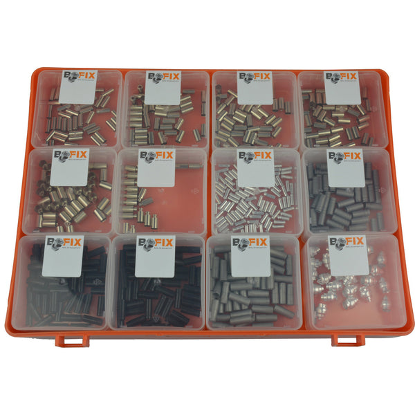 Bofix 242900 Assortiment de boîtes 12 compartiments Chapeaux de câble