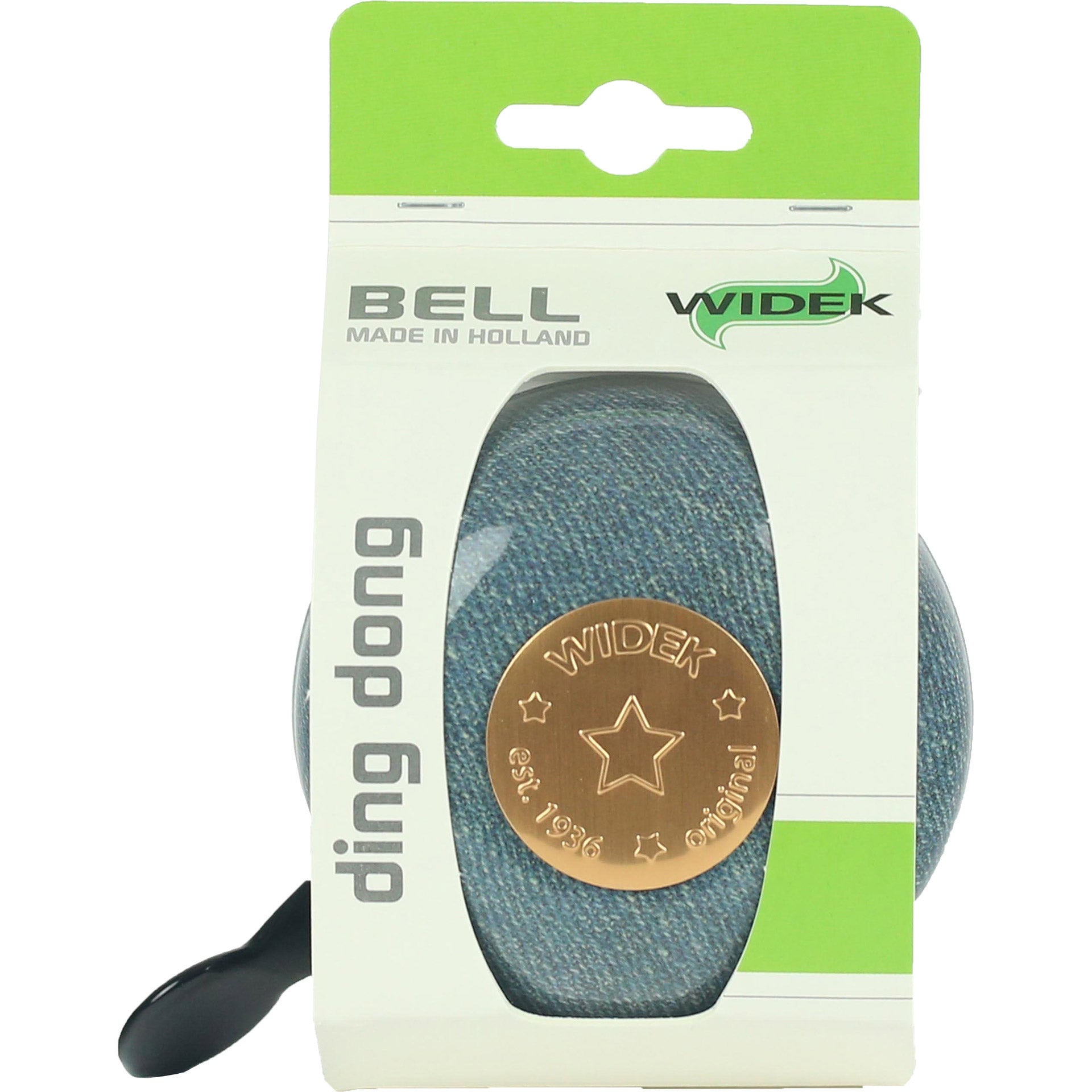 Widek bel Ding-Dong Jeans glans lichtblauw op kaart